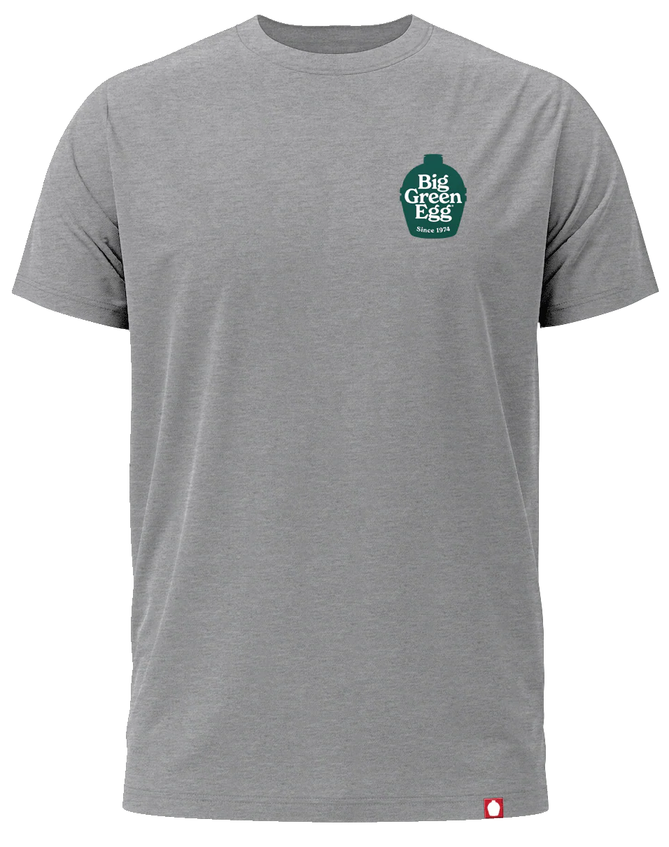 Big Green Egg Mens Gray T-Shirt - BGE Logo - Medium - Image 2